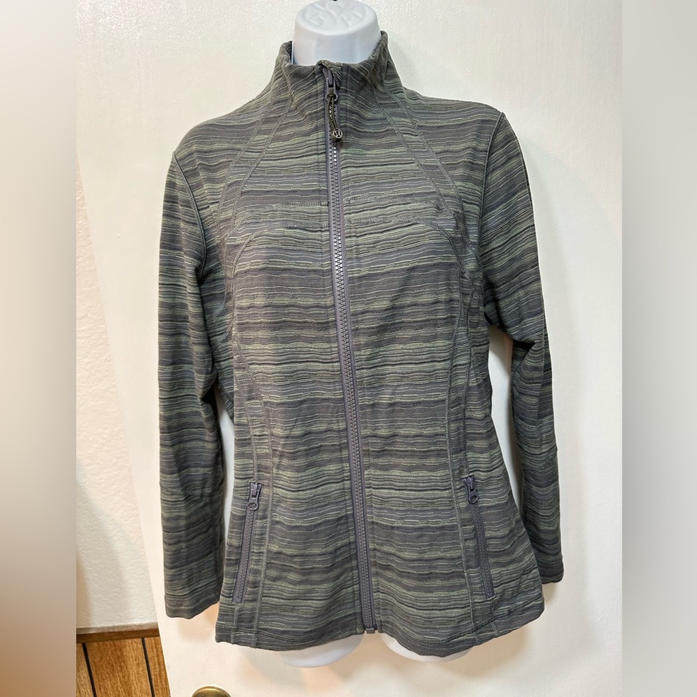 Lululemon Define Jacket Space Dye Twist Dark Slate Fatigue Green size 12